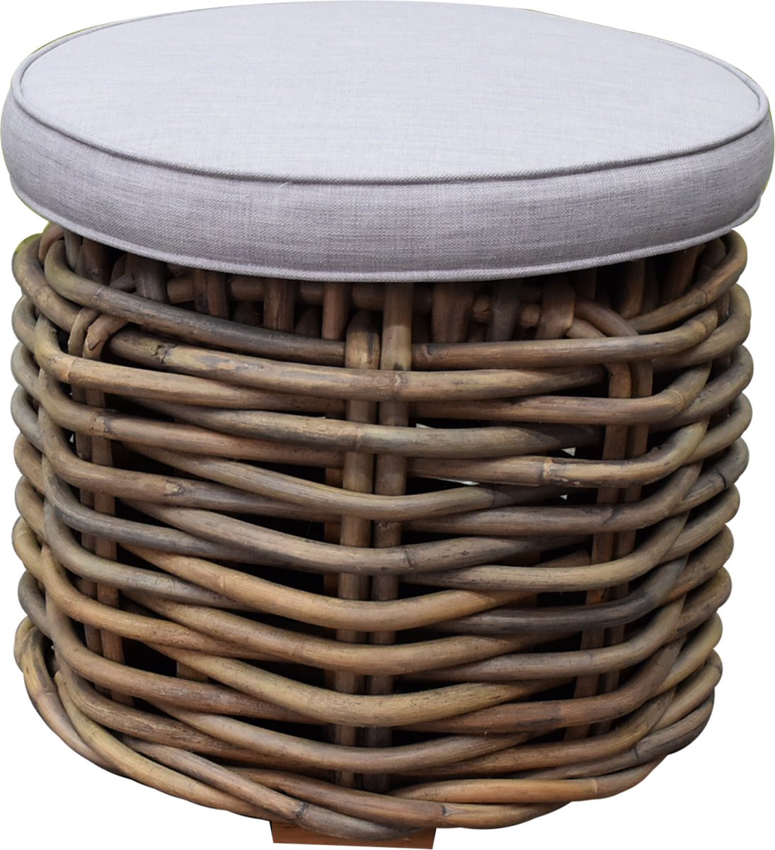Sumatra kleine ronde tafel met kussen naturel rotan southend