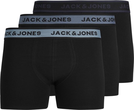 JACK & JONES Jaclouis boxer briefs (3-pack) - heren boxers extra lang - zwart - Maat: M