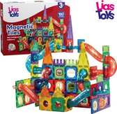 LiasToys® - Light Magnetisch speelgoed - Magnetic tiles - 180stuks - Knikkerbaan - Montessori speelgoed - Magnetische Bouwstenen - Lichtgevende knikkers