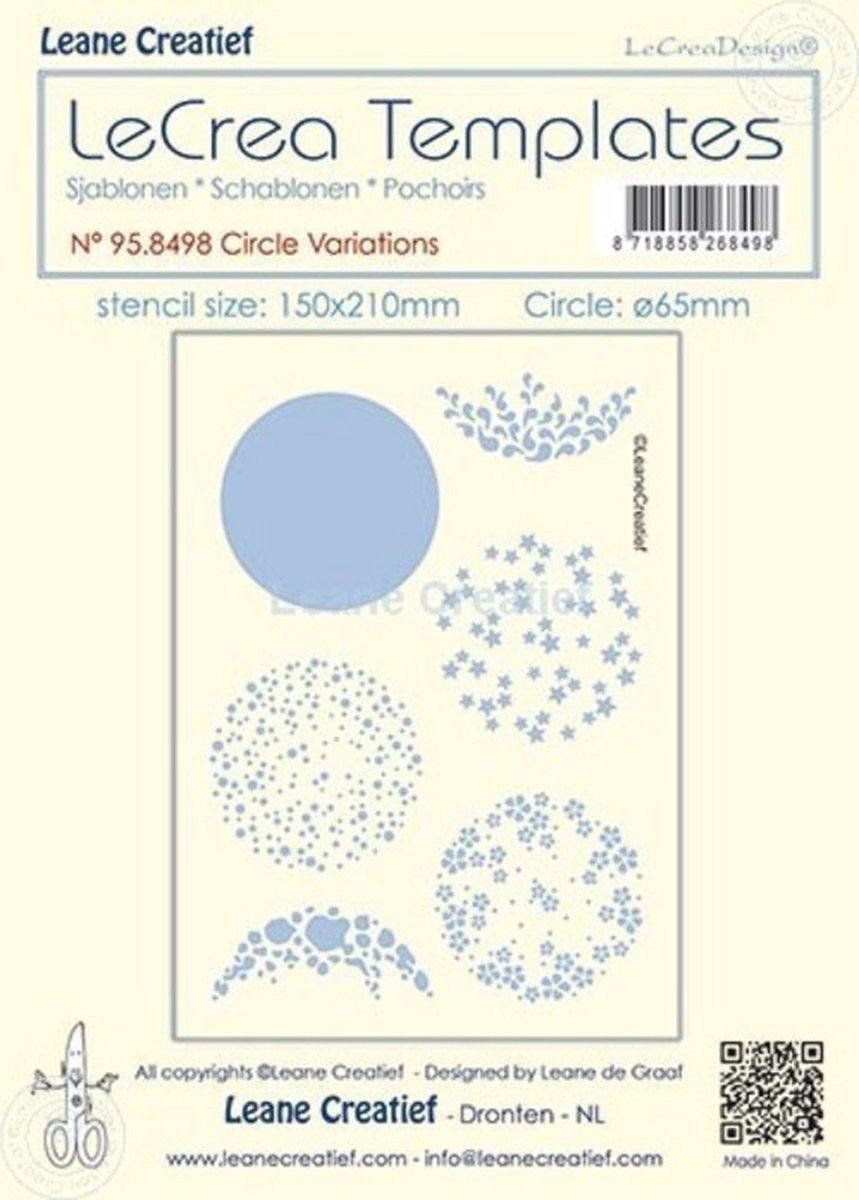 LeCrea - Stencil Cirkel variaties 65mm 95.8498 150x210mm (01-23)