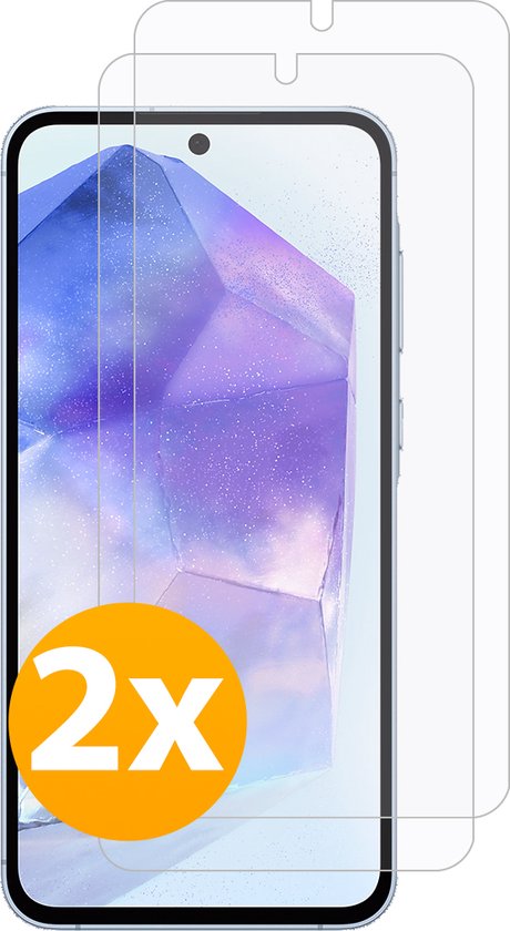Screenprotector Geschikt voor Samsung A35 / A55 Screen protector Tempered Gehard galaxy glas - 2 stuks beschermglas