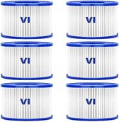 Pool Filter Cartridges VI Compatible with Bestway Miami, Monaco Lay-Z-Spa, Vegas, Palm Springs, Flowclear Pool Filter - Pack of 6