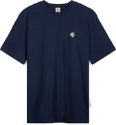 A-dam Navy Einstein - T-shirt - Heren - Volwassenen - Vegan - Korte Mouwen - T-shirts - Katoen - Blauw - XL