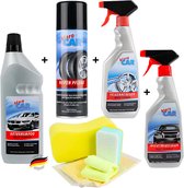 Klaro Car-Auto Was Set- 8 Delig - Auto Schoonmaak Set-Auto Schoonmaak Producten-Car Cleaning Set- Auto Wax-Shampoo was Set