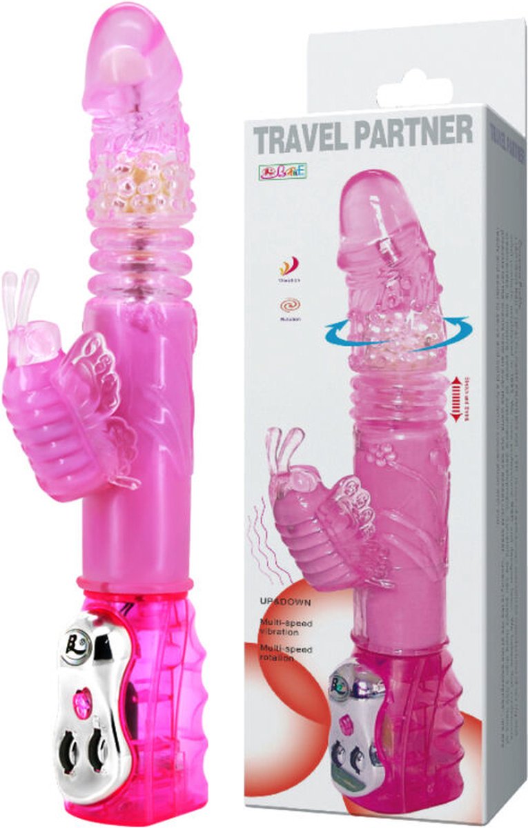 Goedkoopste BAILE - TRAVEL PARTNER UP & DOWN ROTATOR RABBIT PINK