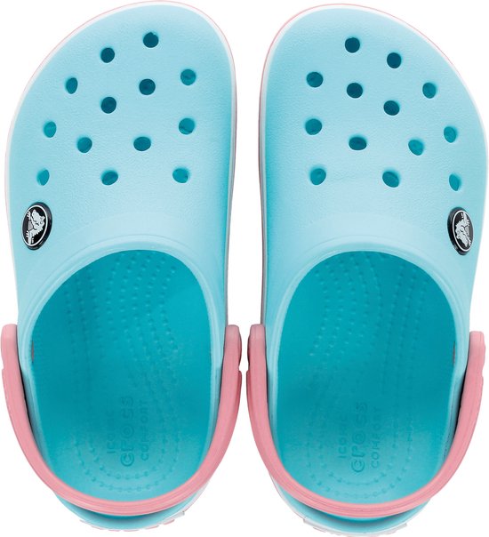 Crocband clog ice blue white deals
