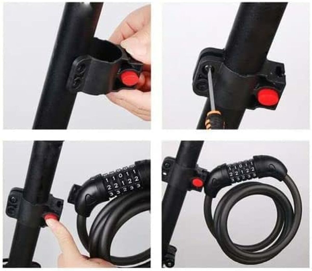 Xiaomi Electric Scooter Cable Lock | Kabelslot | Voor e-steps en fietsen | Cijfercombinatie | Flexibele staalkabel | Compact en draagbaar | Weerbestendig