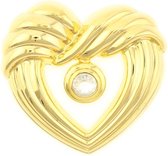 Behave® Broche hart goud kleur 3,5 cm