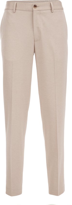 WE Fashion Heren slim fit pantalon met dessin