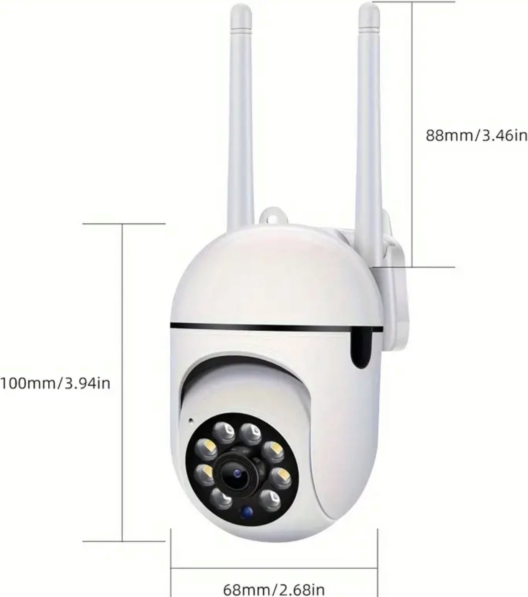 Full HD 1080P Wifi Bewakingscamera - PTZ IP Camera Binnen en Buiten - Nachtzicht en Bewegingsdetectie – foto 7