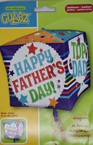 folieballon Happy Father's day 38x38cm vierkante ballon voor vaderdag