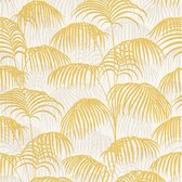 Papier peint nature Profhome 961982-GU papier peint textile texturé avec motif nature jaune or mat blanc 5,33 m2