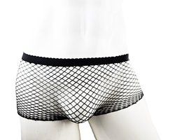 BamBella ® - Boxer short - One size - Sexy Zwart Erotische kant doorzichtige onderbroek Heren