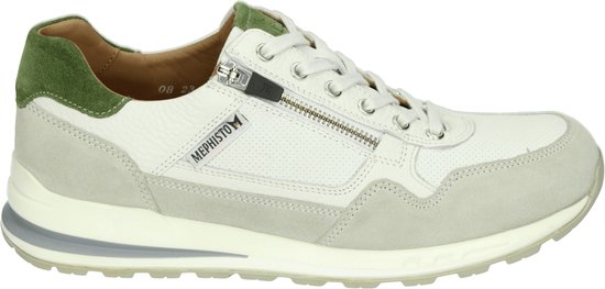 Mephisto BRADLEY - Heren sneakersHeren veterschoenVrije tijdsschoenen - Kleur: Wit/beige - Maat: 40.5