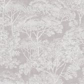 Papier peint nature Profhome 380231-GU papier peint intissé légèrement texturé avec motif floral et effet métallique gris crème blanc argent 5,33 m2