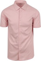Desoto - Short Sleeve Jersey Overhemd Roze - Heren - Maat S - Slim-fit