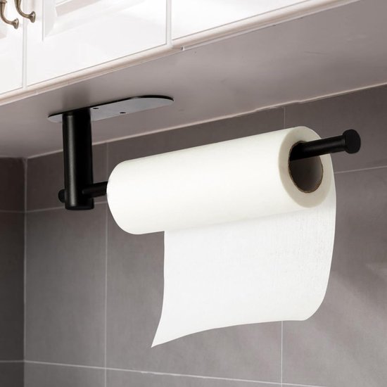 Keukenroldispenser, papierrol-organizer, staande rolhouder, zwarte keukenrolhouder, zonnebloem-vlinder van ijzer, creatieve decoratie voor thuis