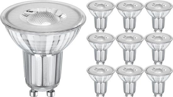 LED Spot - GU10 PAR16 - 10 Pack - Velvalux - Dimbaar - 6W 480lm 38D - 830 Warm Wit 3000K | Vervangt 68W