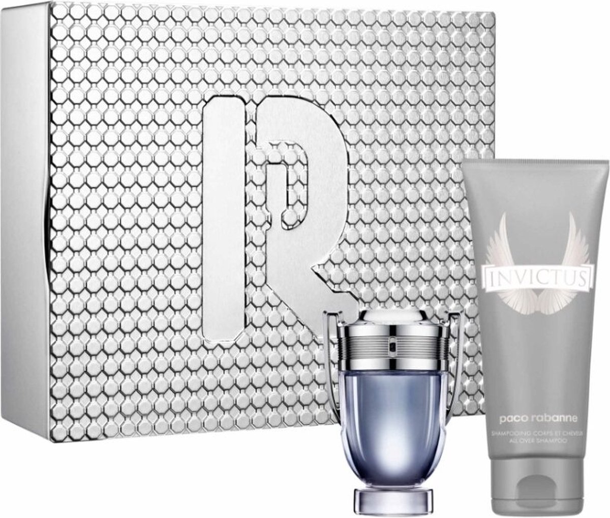Goedkoopste Paco Rabanne Invictus Geschenkset Eau de Toilette Spray 50ml Douche 100ml