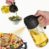 Olijfolie dispenser – 2 in 1 spray en schenk – BBQ – 470 ml – Olie spray – Cooking – Keuken spray – Grill – Bakken en braden – Olive oil