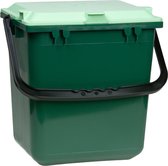 GFT-afvalbak – Ideaal voor het scheiden van afval – Multi-inzetbaar - 26 x 19,8 x 25,6 cm - 10L – Groen