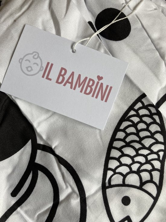 IL BAMBINI - Grote Baby Klamboe voor Babykamer - Hemeltje - Babybedje - Wit met katten - poes - Polyester — afbeelding 2