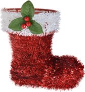 Clayre & Eef Kerstdecoratie Laars 26 cm Rood Kunststof