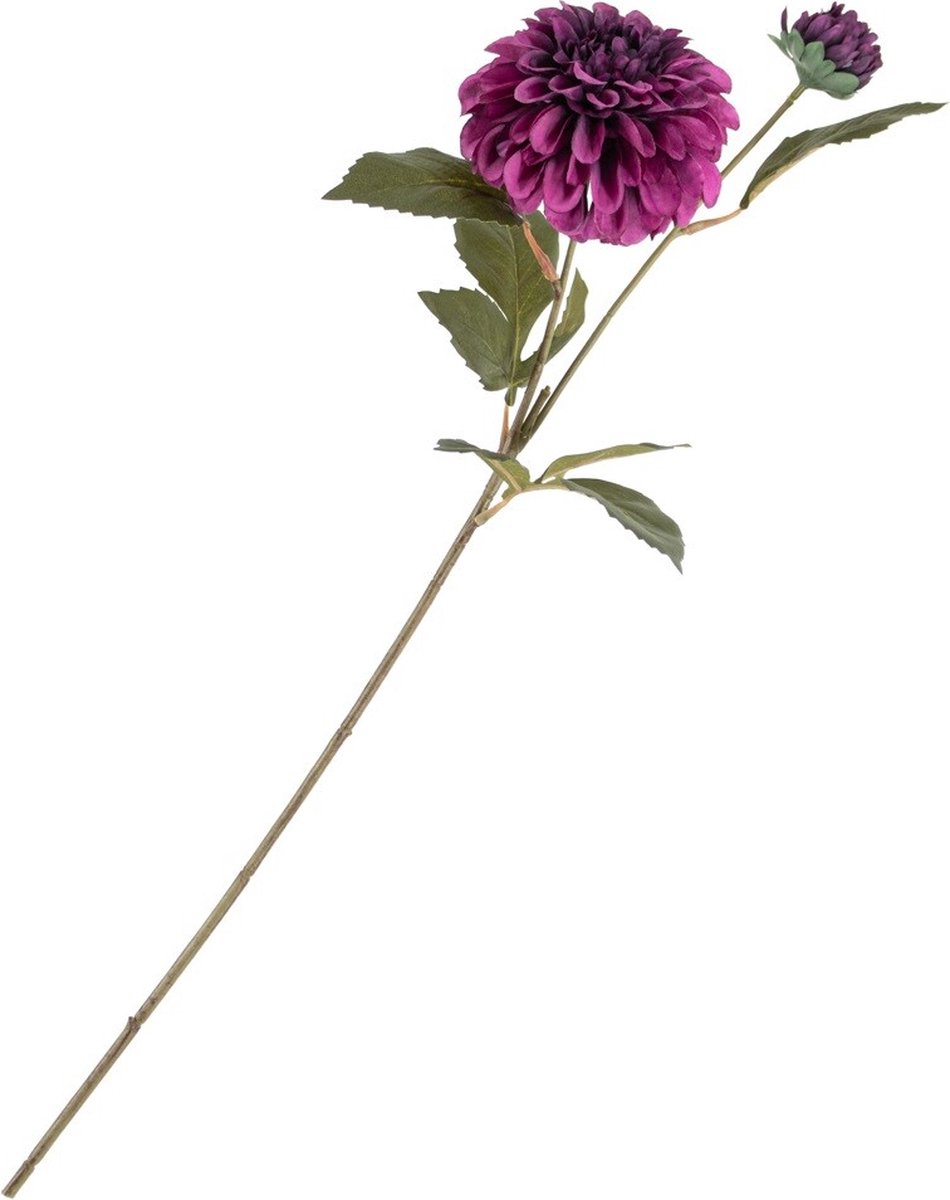 HomeBound by KY | Kunstbloem dahlia paars | 63cm | kunstbloem dahlia