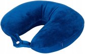 Spilbergen - oreiller cervical - kussen cervical - en forme de U - bleu foncé - bleu royal - bien dormir dans un avion - en voiture ou en bus avec ce magnifique support cervical bleu de haute qualité