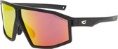 ARES Matt Zwart Polarized Sportbril met UV400 Bescherming en Flexibel TR90 Frame - Unisex & Universeel - Sportbril - Zonnebril voor Heren en Dames - Fietsaccessoires - Rood