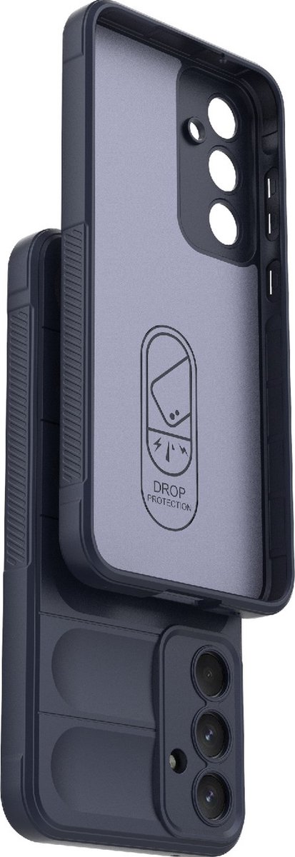 Mobigear Hoesje geschikt voor Samsung Galaxy A55 Telefoonhoesje Flexibel TPU | Mobigear Bumpy Backcover | Galaxy A55 Case | Back Cover - Rood