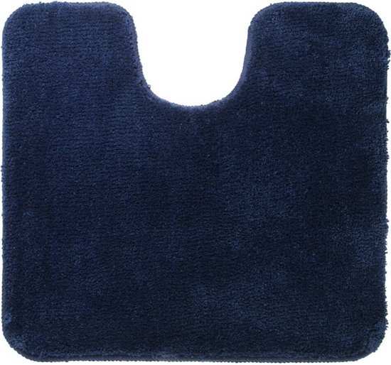 Sealskin Angora Tapis de contour WC - 55x60 cm - Polyester - Bleu foncé