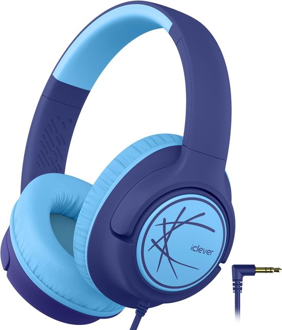 Foto: Staypowered kinderheadset gehoorbescherming en gemoedsrust gecombineerd met volumebegrenzing kristalhelder stereogeluid draaibare oorschelpen verstelbare hoofdband compact design donkerblauw levering sneller dan aangegeven 