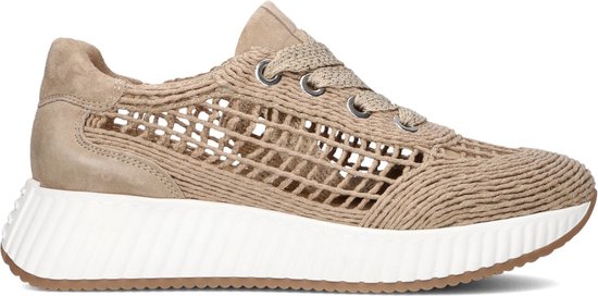 SOFTWAVES 8.95.04 Lage sneakers - Leren Sneaker - Dames - Beige - Maat 41