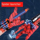 Spiderman Web Shooter - 2 x Spiderman Handschoen - 2 x Spiderman Web Shooter - Incl. 20 Gratis pijltjes - Spiderman Speelgoed - Spiderman launcher - Spiderman Webshooter - Blauw Rood