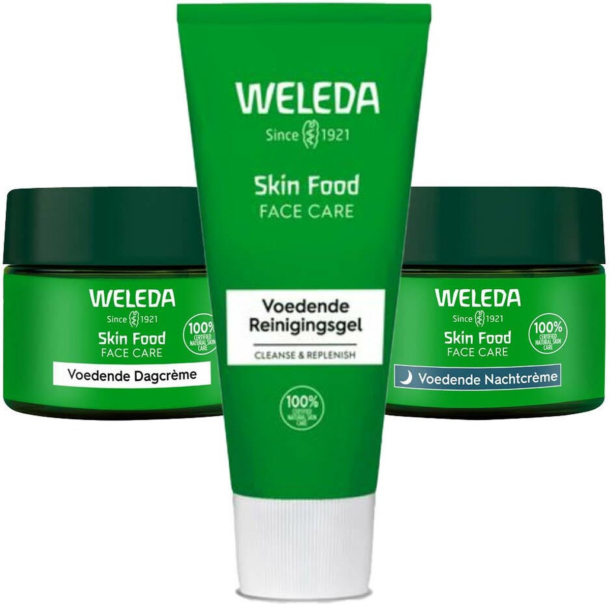 Weleda Skin Food Routine - Voedende Dagcréme 1 x 40 ml, Voedende Nachtcréme 1 x 40 ml&Reinigingsgel 1 x 75 ml Pakket
