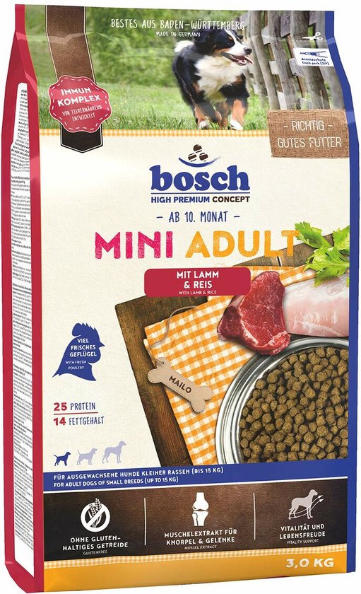 Bosch 5205003 droogvoer voor hond 3 kg Adult Lam, Rijst