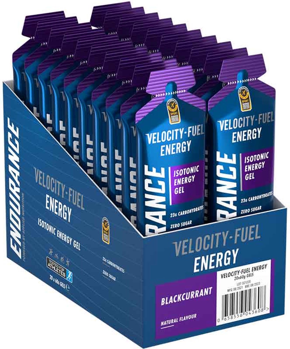 Goedkoopste Endurance Gels Energy 20x 60ml Blackcurrant