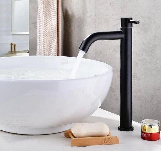Robinet de lavabo, robinet de lavabo, hauteur 30 cm, type: 8302A, couleur  noir mat,... | bol.com