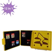 12-in-1 Game Card Case geschikt voor Nintendo Switch - Pokemon Pikachu - Kaarthouder - Premium Opbergdoos voor Speelkaarten - Beschermhoes - 12-slot kaart opslag - Beschermtas - Opbergen - Game Etui - Accessoire