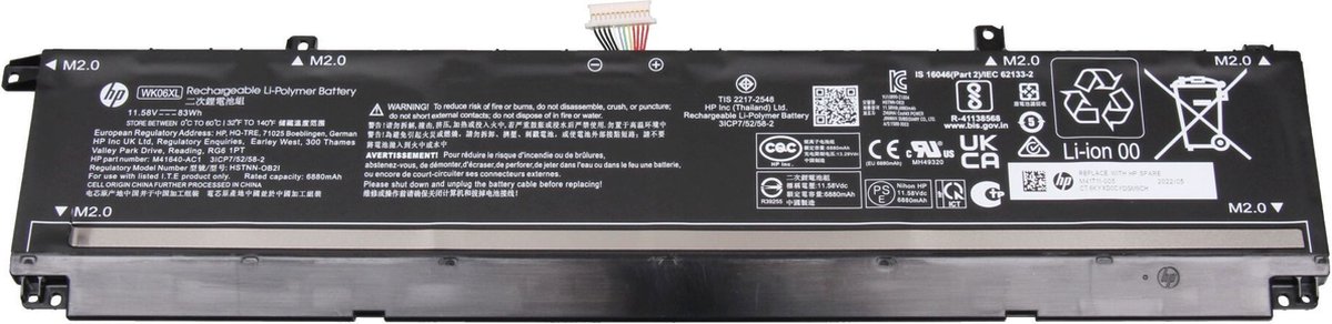 HP WK06XL Batterij - 83Wh