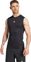 adidas Performance TECHFIT Compression Training Mouwloos Shirt - Heren - Zwart- M