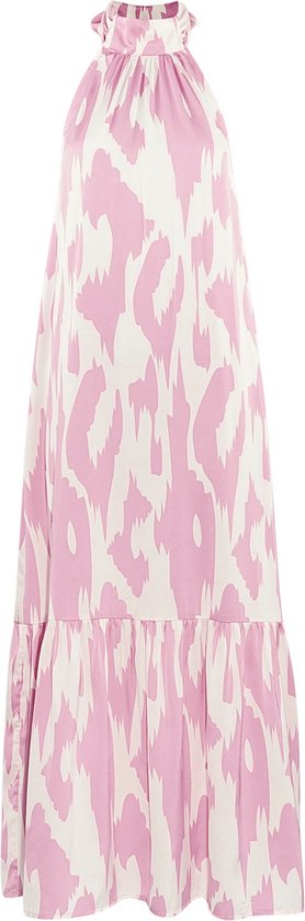 Halterjurk print - nieuwe collectie - lente/zomer 2024 - dames - roze - maat S