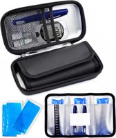 GLODI GOODS® Insuline koeltas incl. 3 icepacks en thermometer – diabetes tas medische etui – koeltasje voor op reis - hardcase