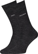 HUGO BOSS William uni (1-pack) - herensokken wol - antraciet -  Maat: 43-44