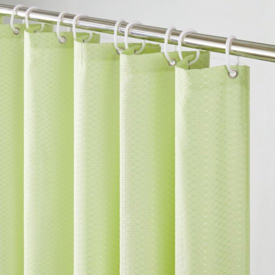 extra lang douchegordijn, gele wafelstof, waterdicht, schimmelbestendig