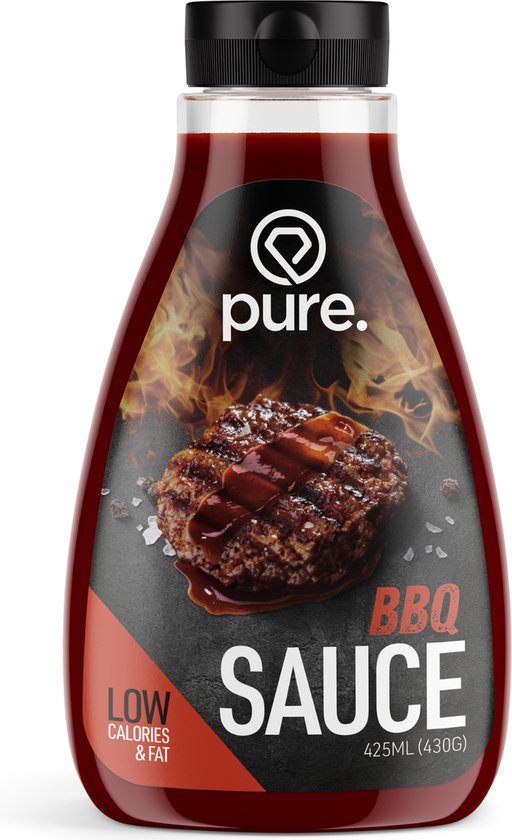 PURE Low Carb Sauce BBQ 425ml caloriearm & vetarm dip saus