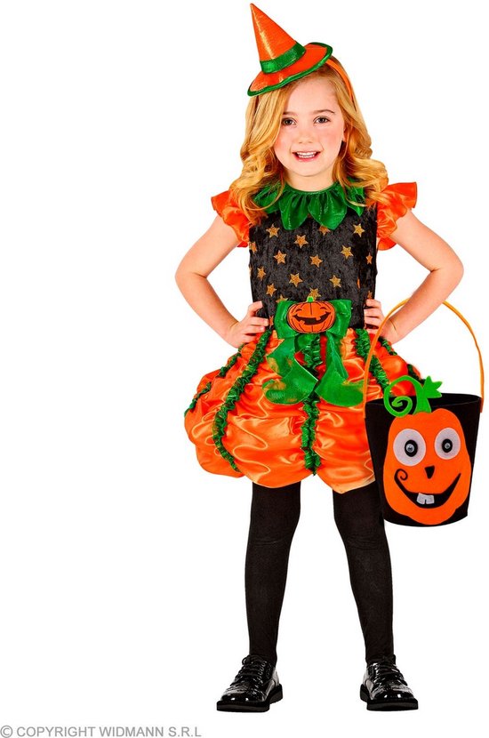 Widmann - Costume d'Halloween - Sac de bonbons Trick Or Treat Citrouille drôle - Oranje - Halloween - Déguisements