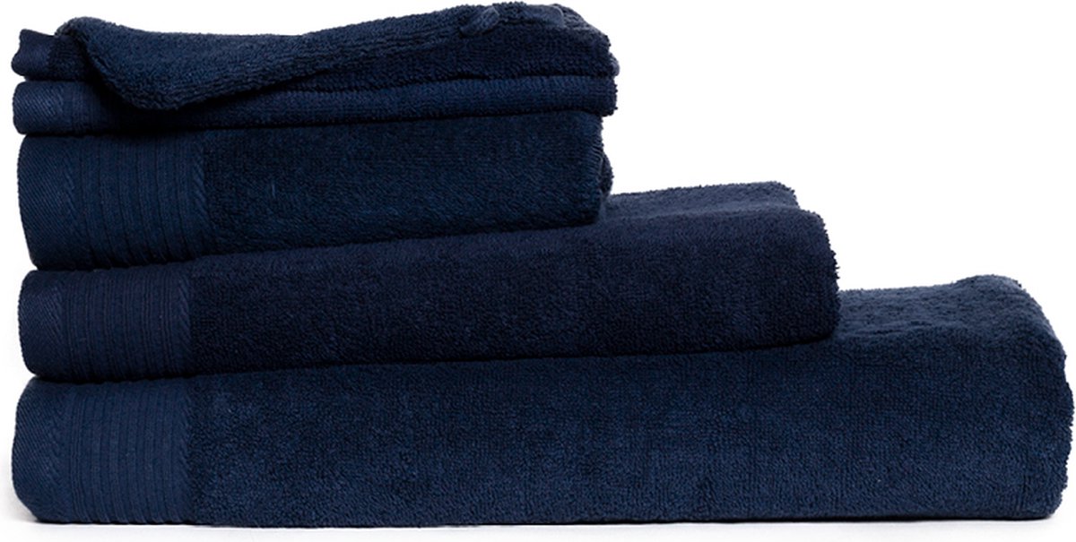 The One Towelling Classic Handdoeken set - Strandlaken, Badlaken, Handdoek, Keukendoek & Theedoek - 11-Delig - Gekamd katoen - Marineblauw