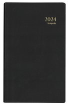 Agenda Brepols 2024 - Bâtiment - SETA - PVC - À carreaux - 10 x 16,5 cm - Zwart